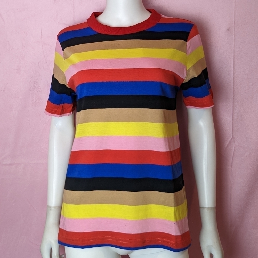 Dolls Kill Daisy Street Striped Crew Neck Short Sleeve Oversized Tee size Small